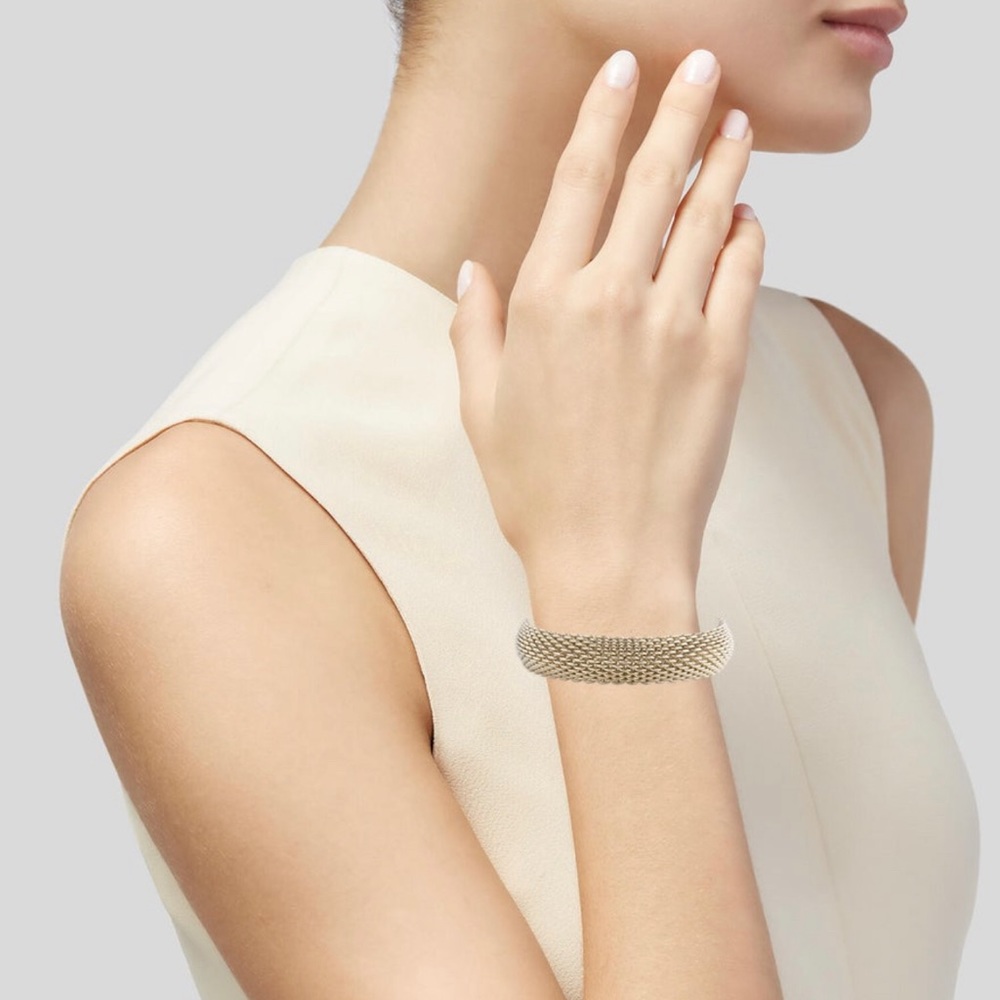 Tiffany & Co. Sterling Silver Somerset Mesh Bracelet